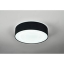 Plafonnier tissu noir 2xE27 230V