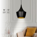 Plafonnier Serie Gombe E27 Ø240mm Negro