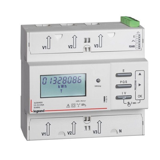 [LEG412074] Compteur Triphasé Emdx³ Non Mid Raccordement Direct 125 legrand 412074