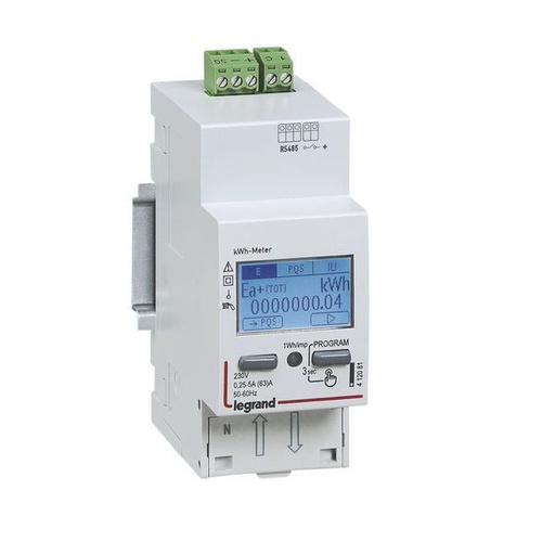 [LEG412081] Compteur Monophasé Emdx³ Non Mid Raccordement Direct 63A -2 legrand 412081
