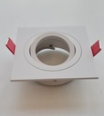 Spot encastré carré blanc gu10 90x90mm sans douille