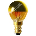 Ampoule sphérique g45 filament led calotte dore 4w e14 270 15652