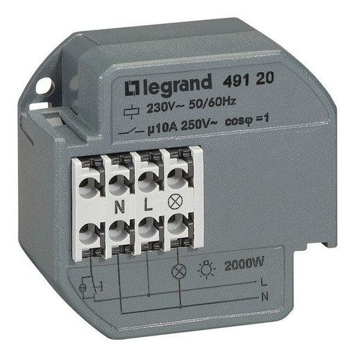 [LEG049120] Télérupteur Unipolaire 10Ax 230V~ 50Hz À 60Hz Intensité Maxi - Leg-049120