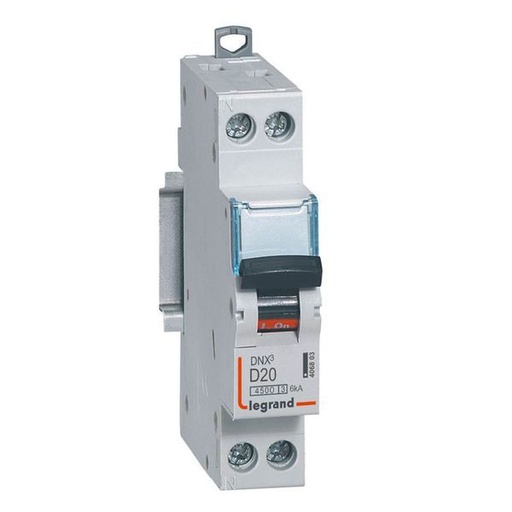 [LEG406803] Disjoncteurs Dnx³ 4500 Vis/Visse U+N 230V~ 20A 4,5Ka - legrand 406803