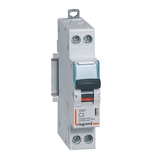 [LEG406863] Dnx3 Disjoncteur 1P+Ng C3 4500A/6Ka 1Module - Leg-406863