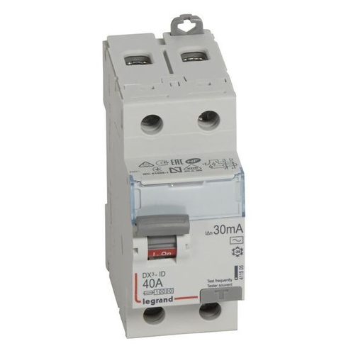 [LEG411505] Inter Diff Dx³-Id Arrivée Haut/Départ Bas Vis 2P 230V~ 40A T legrand 411505