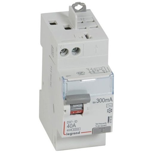 [LEG411635] Inter Diff Dx³-Id Vis/Auto Départs Haut 2P 230V~ 40A Typea legrand 411635