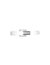 Applique Murale Salle de Bain Chrome + Verre Opal 2xG9