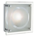 Applique Murale Chrome + Verre Satiné 1xG9 1