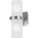 Applique Alu + Verre Satiné 2xG9