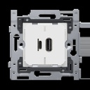 Niko - Double Chargeur Usb-A Et Usb-C Intelligent, Socle 60X71, Vis
