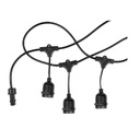 Guirlande Exterieure Noire 15Pcs/E27 Ip65 14.4Mprises Suspendues 5051