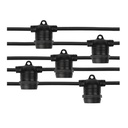 Guirlande Exterieure Noire 15Pcs/E27 Ip65 14.4Mprises Fixes 5052