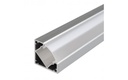 Profilé Aluminium Pour Ruban Led Corps Argent/Reflecteur Blanc L=2M 5103