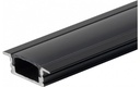 Profilé Aluminium Pour Ruban Led Corps Noir/Couvercle Noir L=2M 5105