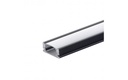 Profilé Aluminium Pour Ruban Led Corps Noir/Couvercle Blanc L=2M 17.4X7X12.4Mm 5185