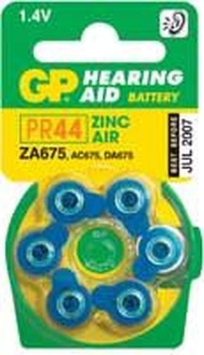 [PIL-675] Piles Auditives 675 Blister de 6 piles Zinc Air - 675.0