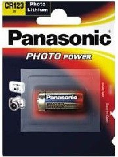 [PIL-CR123-P] Panasonic CR123 - 1550 mAh - 3V  Pile photo - CR123-P