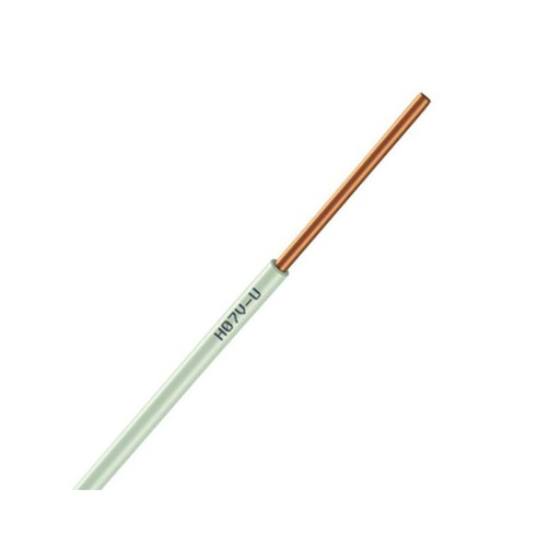 [CAB-100BL] Fil Électrique H07 VU 1.5 Rigide Ivoire - Couronne De 100M