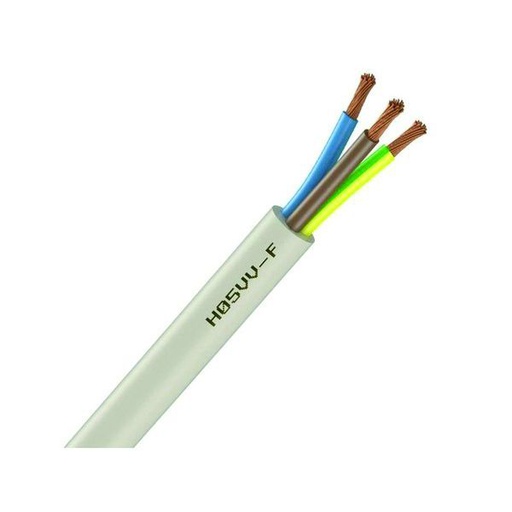 [CAB-1142] Câble souple H05VV-F blanc 3G1 (Prix au mètre)