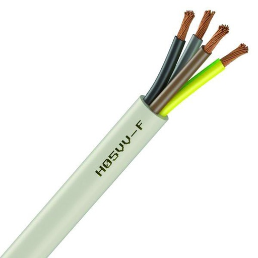 [CAB-1147] Câble souple H05VV-F blanc 4G1,5 (Prix au mètre)
