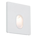 Kit Encastré mur carré 1x1,7W 2700K 230 V blanc /plastique