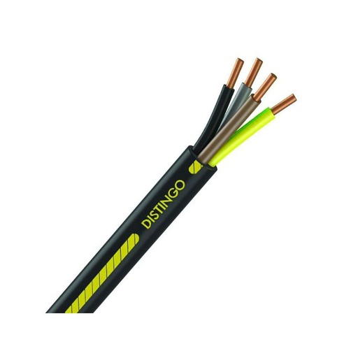 [CAB-1504] Câble U1000 R2V 4x1,5 mm2 cuivre rigide noir (Prix au mètre)