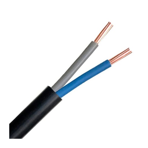 [CAB-1524] Câble U1000 R2V 2x6 mm2 cuivre rigide noir (Prix au mêtre)