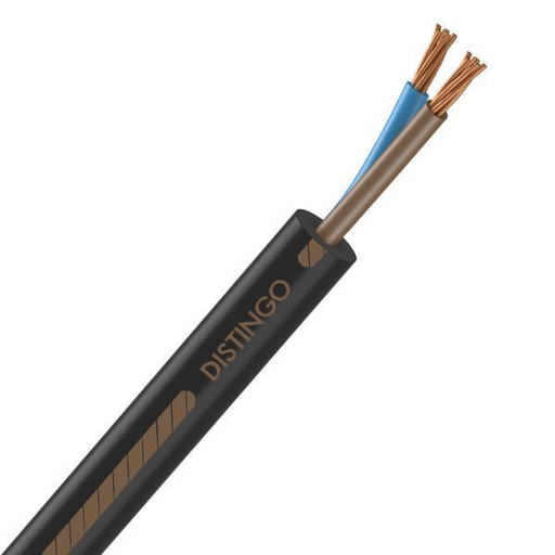 [CAB-1530] Câble U1000 R2V 2x10 mm2 cuivre rigide noir (Prix au mètre)