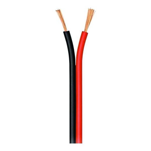[CAB-HP] Câble Haut-Parleurs 2x0,75 rouge/noir (Prix au mètre)
