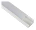 Profilé Laqué Blanc A/Diffuseur Opal P/Ruban Led Max 10Mm Ep.6.6Mm Lg 2M