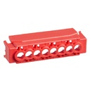 Kaedra - capot IP2 pour bornier 8 trous - rouge 13584