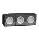 Mureva Styl - Triple PC 2P+T horiz. précâblée - sa MUR36037