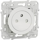 Odace - prise de courant 2P+T affleurante - blanc S520052