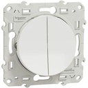 Odace, double va-et-vient Blanc, connexion rapide, S520214
