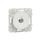 Odace - Prise TV simple blanche (RAL 9003) - Fixat S520445
