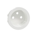 Odace Blanc, enjoliveur seul prise de courant 2P+T S520659