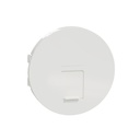 Odace Blanc, enjoliveur seul prise RJ45 simple S520671