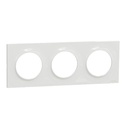 Odace Styl, plaque Blanc 3 postes horizontaux ou v S520706