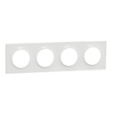 Odace Styl, plaque Blanc 4 postes horizontaux ou v S520708