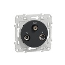Odace, prise TV/FM/SAT Anthracite, 2 entrées TV/FM S540460