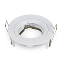 3642 Spot fixe rond 1/4 tour blanc (sans douille)