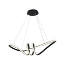 Suspension 24W LED 720x300, corps en noir 3000K