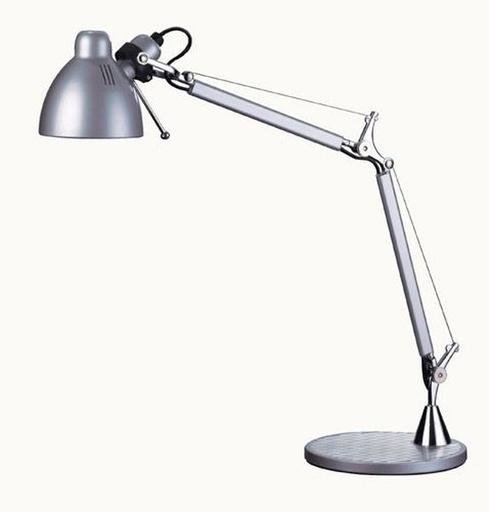 [LB-9019/28] Lampe de bureau argent articule G6,35 50W INTIMUS