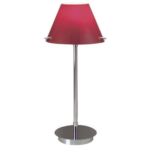 [NOR7323-11] lampe à Poser 40W G9 chromé verre rouge 230V IP20 CL2