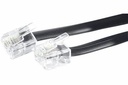 Câble cordon 2m tel.rj11 noir - fo-61040 - elec