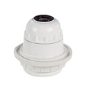 Douille e27 thermoplastique double bague blanc - elec