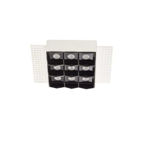 [LD9063581460] Encastré de plafond bento 9 x LED 20 blanc noir 90-6358-14-60