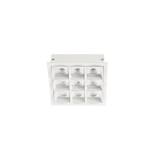 [LD9063881414] Encastré de plafond bento 9 x LED 20 blanc noir 90-6388-14-14