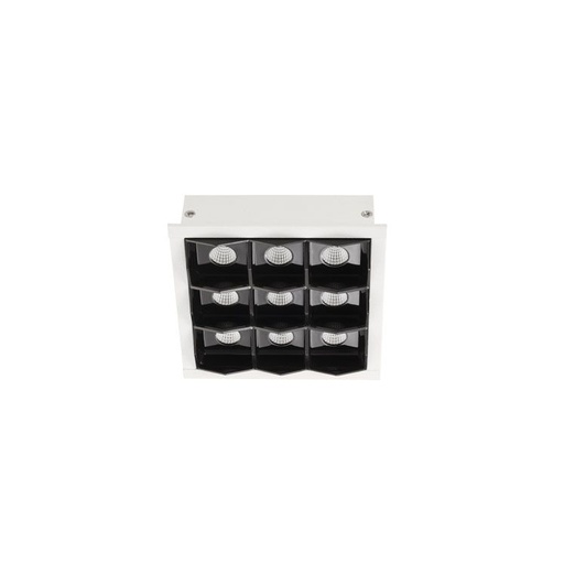 [LD9063881460] Encastré de plafond bento 9 x LED 20 blanc noir 90-6388-14-60